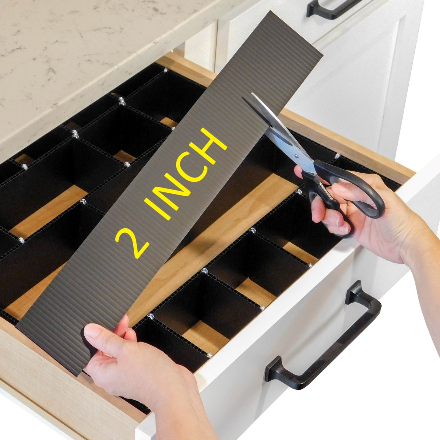 Drawer Dividers - 8 pack, BLACK