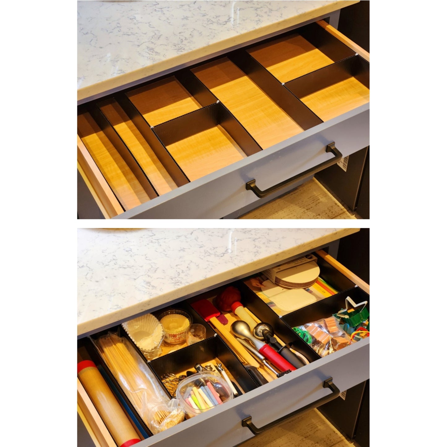 Drawer Dividers - 8 pack, WHITE