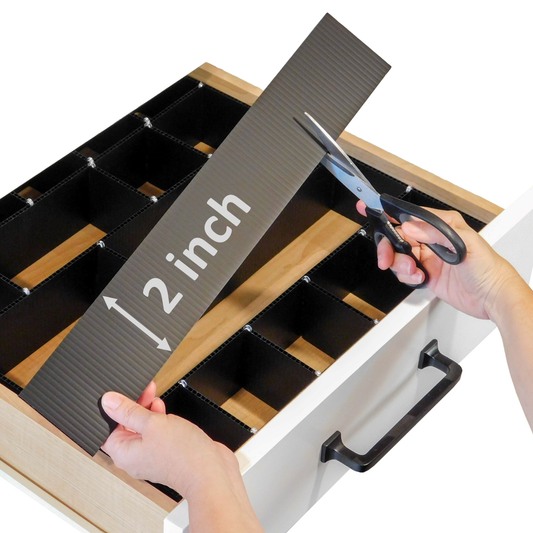 Drawer Dividers - BLACK, 2 inch tall, 18 inch long