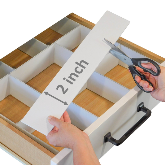 Drawer Dividers - WHITE, 2 inch tall, 18 inch long
